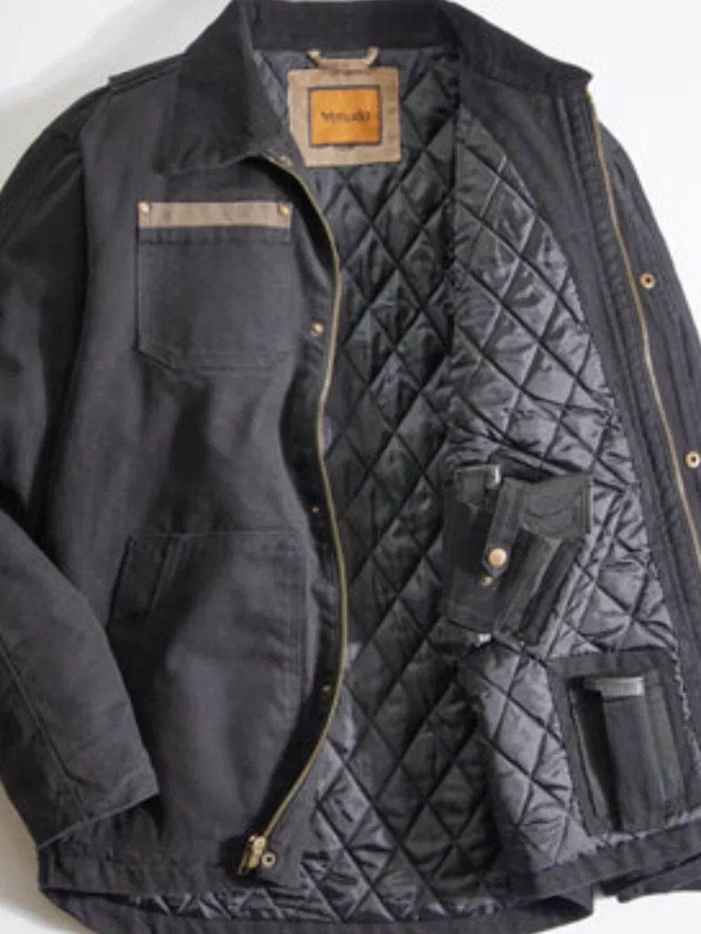 Canvas Concealed Carry Jacket - Black | 4XLT